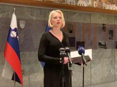 Ljubljana, DZ.Izjava za medije predsednice DZ Urske Klakocar Zupancic.Foto: STA