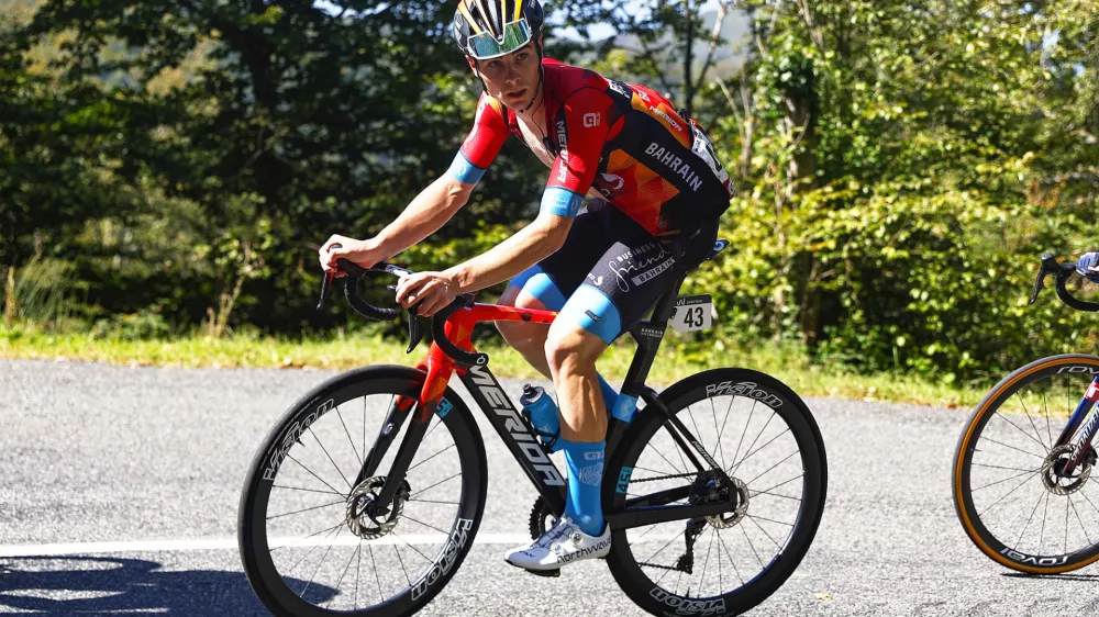 Vuelta Espana 2023 - 78th Edition - 14th stage Sauveterre-de-B?arn - Larra-Belagua 156,2km - 09/09/2023 - Matevz Govekar (SLO - Bahrain - Victorious) - photo Luis Angel Gomez/SprintCyclingAgency?2023 