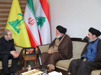 FILE PHOTO: Mojtaba Khamenei, the second son of Iran's Supreme Leader Ayatollah Ali Khamenei, visits Hezbollah's office in Tehran, Iran, October 1, 2024. Office of the Iranian Supreme Leader/WANA (West Asia News Agency)/Handout via REUTERS ATTENTION EDITORS - THIS PICTURE WAS PROVIDED BY A THIRD PARTY./File Photo