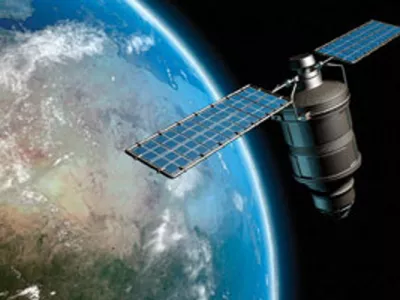 This image provided by NASA shows an artist concept of an Iridium satellite in earth orbit. Two big communications satellites collided in the first-ever crash of its kind in orbit over Siberia Tuesday Feb. 10, 2009, shooting out a pair of massive debris clouds and posing a slight risk to the international space station. The collision involved an Iridium commercial satellite, which was launched in 1997, and a Russian satellite launched in 1993 and believed to be nonfunctioning. (AP Photo/NASA)