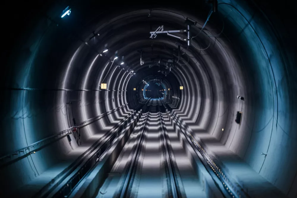 Dekani, obmocje predora T8 Koper.Dogodek ob vzpostavitvi prevoznosti zelezniske povezave od Divace do Kopra.