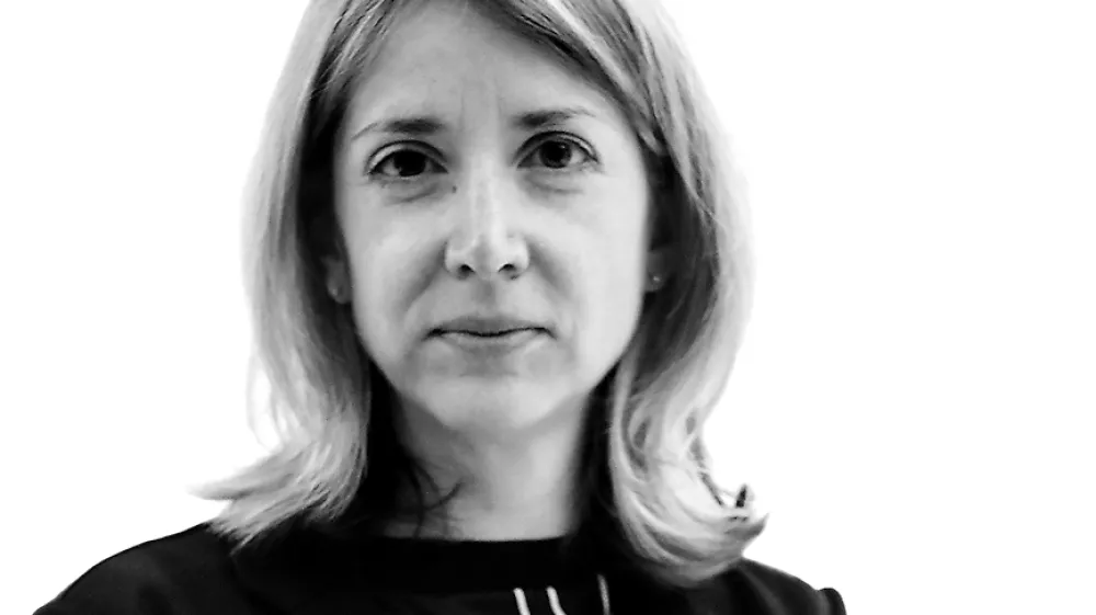 Veronika Rupnik Ženko- Redakcija Dnevnik 2024 - portreti za komentarje in kolumne - kolumnisti - komentatorji &ndash; novinarji - portret //FOTO: Luka Cjuha