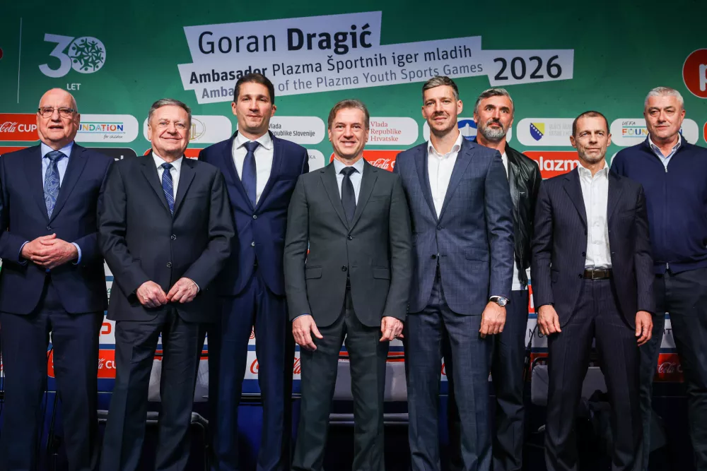 Ljubljana, Ljubljanski grad.Dogodek, na katerem je bil nekdanji kosarkar Goran Dragic imenovan za ambasadorja Plazma Sportnih iger mladih.