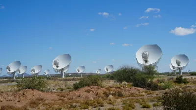 CAPE TOWN, Dec. 4, 2025 -- This photo taken on Sept. 24, 2025 shows the antenna array of MeerKAT radio telescope in Carnarvon, Northern Cape Province of South Africa. TO GO WITH "S. African scientists discover most distant ultra-steep-spectrum radio halo",Image: 1056491267, License: Rights-managed, Restrictions:, Model Release: no