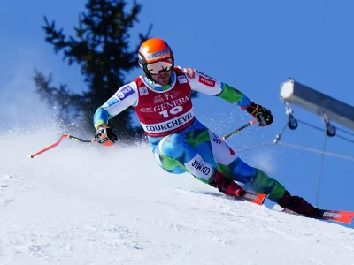 Miha Hrobat je na petkovem smuku zasedel sedmo mesto. Foto:&nbsp;AP