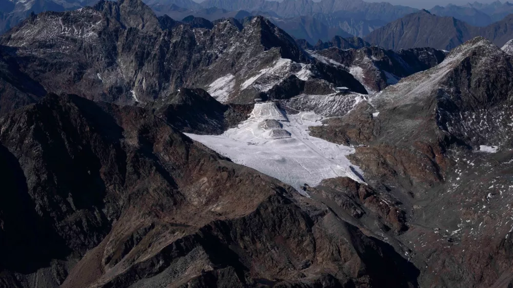 FILE - The Gaisskarferner Glacier is visible near Innsbruck, Austria, Monday, Sept. 25, 2023. (AP Photo/Matthias Schrader, file)