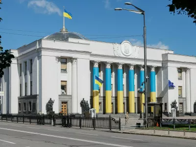 The Ukrainian parliament building, amid Russia's attack on Ukraine, in Kyiv, Ukraine August 24, 2025. REUTERS/Gleb Garanich