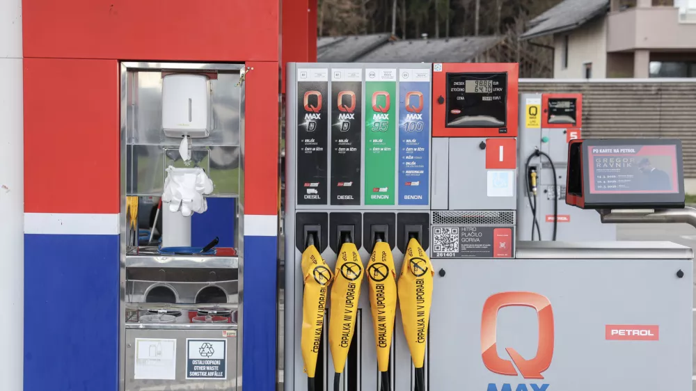- 14.03.2026 - nedelujoča bencinska črpalka, kriza z nafto, gorivo, nafta, Petrol//FOTO: Jaka Gasar