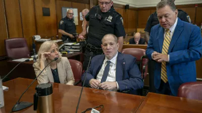 Harvey Weinstein appears in state court in Manhattan for his retrial, Wednesday, June 11, 2025, in New York. (Steven Hirsch /New York Post via AP, Pool)