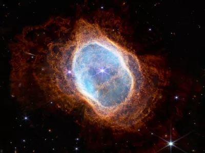 An observation of a planetary nebula from the NIRCam instrument of NASA's James Webb Space Telescope, a revolutionary apparatus designed to peer through the cosmos to the dawn of the universe and released July 12, 2022.  NASA, ESA, CSA, STScI, Webb ERO Production Team/Handout via REUTERS THIS IMAGE HAS BEEN SUPPLIED BY A THIRD PARTY.