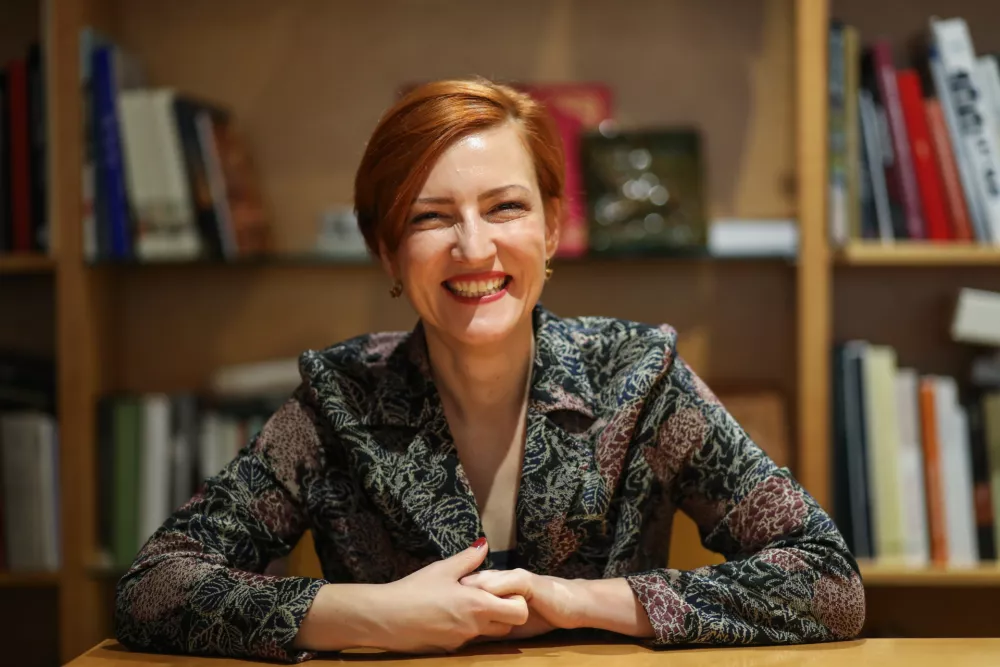 - 20.02.2026. - Asta Vrečko, ministrica za kulturo in sokoordinatorka stranke Levica.//FOTO: Bojan Velikonja