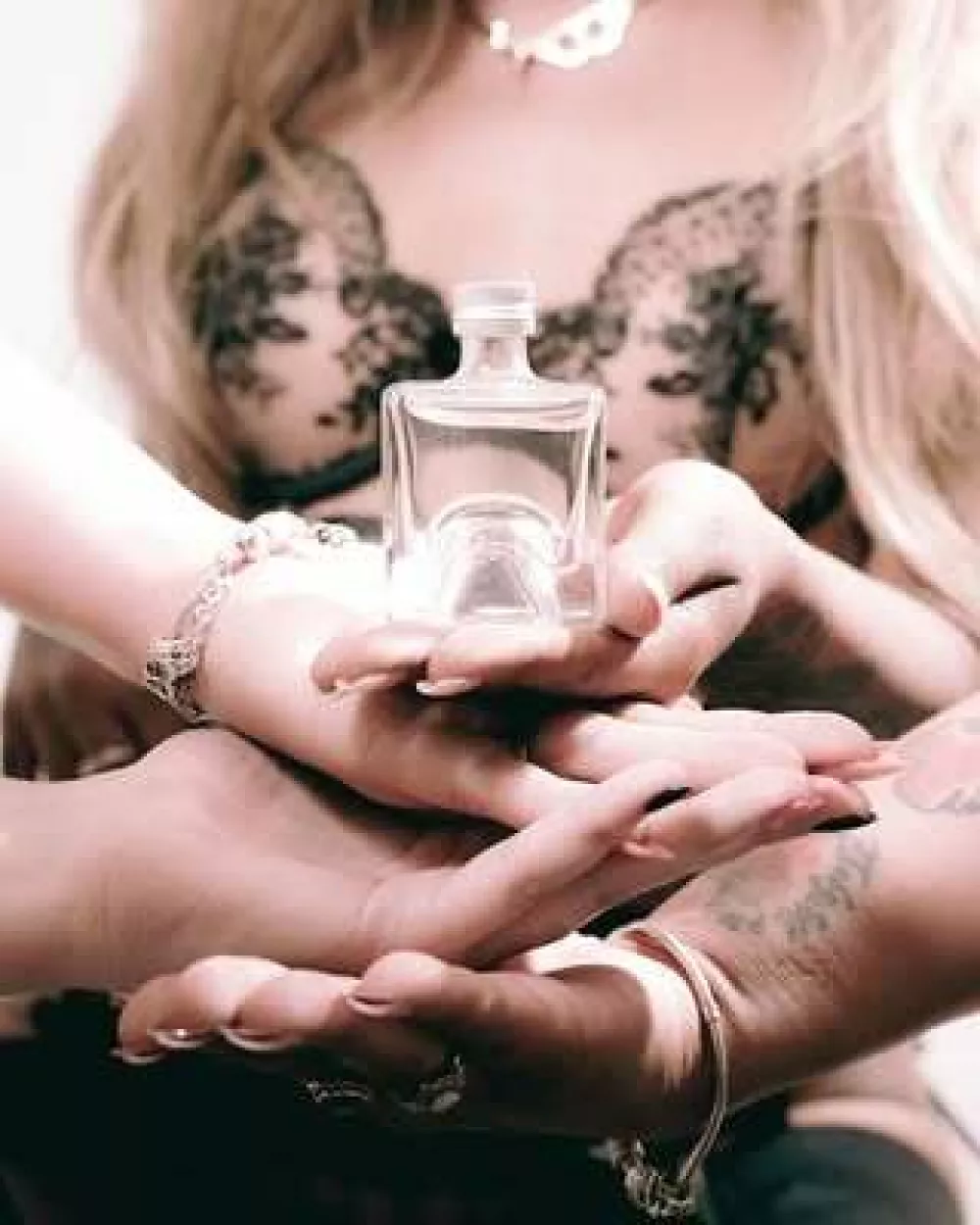 Story from Jam Press (World First Undies)Pictured: A beverage for Drink Me Spirits.Brit creates BOOZE from OnlyFans stars' used underwear for Ł150 a pop in 'world first' &ndash; just ONE set of knickers can make 350 bottlesA man has invented a bizarre spirit made from OnlyFans stars' used underwear &ndash; and is selling his bottled creation at Ł150 a pop.George Nightingale says just one set of knickers can provide 350 tasty bottles.The founder of Drink Me Spirits creates the booze with the help of a special vacuum technique that gives the spirit its unique flavour.The new business currently has drinks available from five creators; Hayley, Alex, Rea, Lilltheve and Mimi."It isn't a normal distillery," George, based in Exeter, Devon, told, What's The Jam."What we do is very different as we distill in a vacuum."It means our boiling point of ethanol lowers to just 20 degrees centigrade meaning we can distill delicate items."The adult industry and OnlyFans creators are doing well and I was thinking how best to merge the two."So I thought of distilling worn items of clothing and from there 'Drink Me Spirits' was born."We've spent a year planning and designing the product to the highest standards."From each garment we are able to make 350 bottles &ndash; all numbered with a collector's card and packaged beautifully."A bottle is Ł150."This represents excellent value-for-money to own a piece of your favourite content creator."George claims his venture is the the first of its kind in the world.He said: "It's never been done before."And yes distilling used clothing is strange but we're just turning it into a drink that people can own or consume as part of that person."I've been contacted by people from all over the world."We've got some content creators with millions of followers."They say it's a unique product for their industry &ndash; it doesn't push boundaries too hard."It's an upmarket product &ndash; a collectible item."The brand also offers a bespoke service for anyone to distill their own clothing.George added: "Word is spreading."This has never been done before in the world and the creators are so pleased to find something different and mainstream enough to tempt existing customers and attract new ones."But I'm not going to be too niche with this."Why not the winning player's bandana from Wimbledon or the shirt from the football player who scored the winning goal of the season - the possibilities are endless."ENDS,Image: 1071414759, License: Rights-managed, Restrictions:, Model Release: no