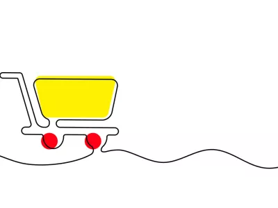 Single continuous line drawing of shopping cart. Shop basket one line icon. Buy outline symbol. Vector illustration / Foto: Getty Images Svitlana Hrebonkina