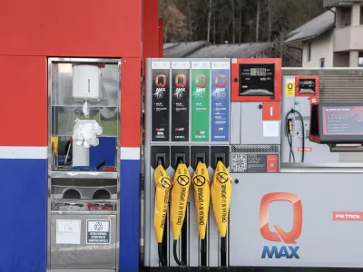- 14.03.2026 - nedelujoča bencinska črpalka, kriza z nafto, gorivo, nafta, Petrol//FOTO: Jaka Gasar