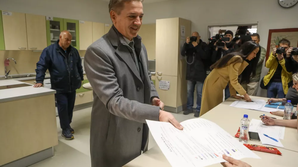 Predsednik vlade Robert Golob22.3.2026 - volitve v državni zbor 2026 - parlamentarne volitve 2026 - voli&scaron;čeFoto: Luka Cjuha