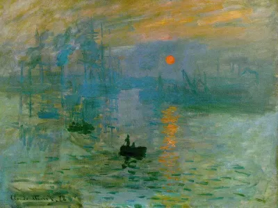 Po sliki Clauda Moneta Impresija, vzhajajoče sonce (Impression, soleil levant; 1972) so slikarji impresionisti dobili ime. / Foto: Wikipedija
