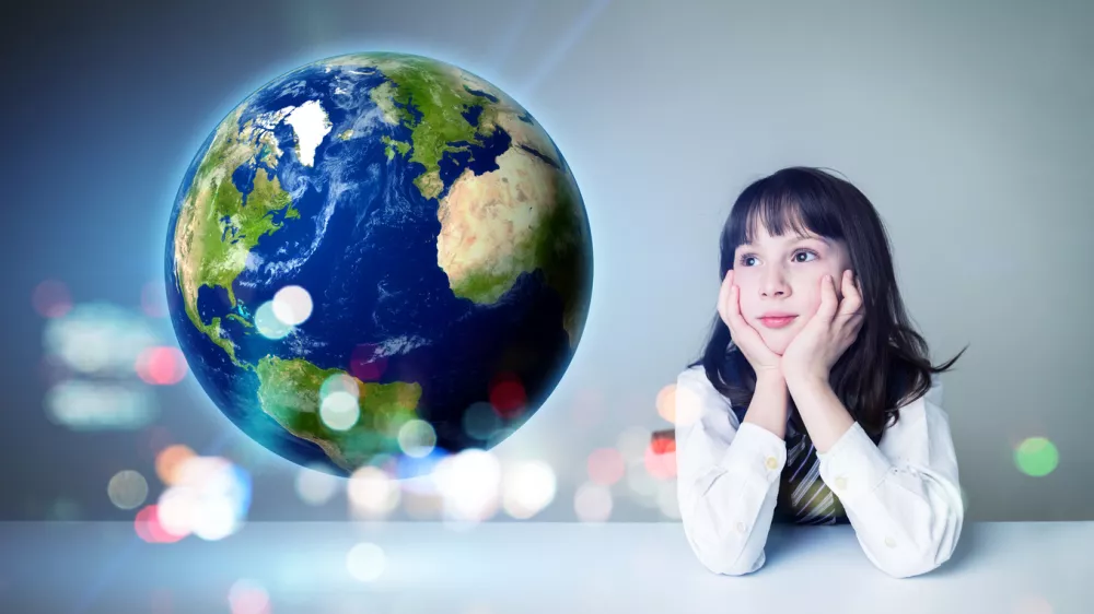 Sustainable development concept. Global network. Environmental issue. Elements of this image furnished by NASA. 3D rendering. / Foto: Metamorworks