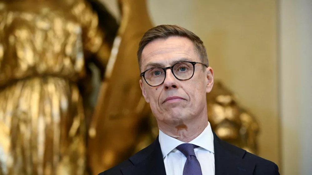 President of Finland Alexander Stubb attends a press conference after Joint Expeditionary Force JEF Leaders' Summit in Helsinki, Finland on March 26, 2026. The topics on the agenda include support from the JEF countries to Ukraine and the overall security situation in Europe. Lehtikuva/Markku Ulander via REUTERS   ATTENTION EDITORS - THIS IMAGE WAS PROVIDED BY A THIRD PARTY. NO THIRD PARTY SALES. NOT FOR USE BY REUTERS THIRD PARTY DISTRIBUTORS. FINLAND OUT. NO COMMERCIAL OR EDITORIAL SALES IN FINLAND.