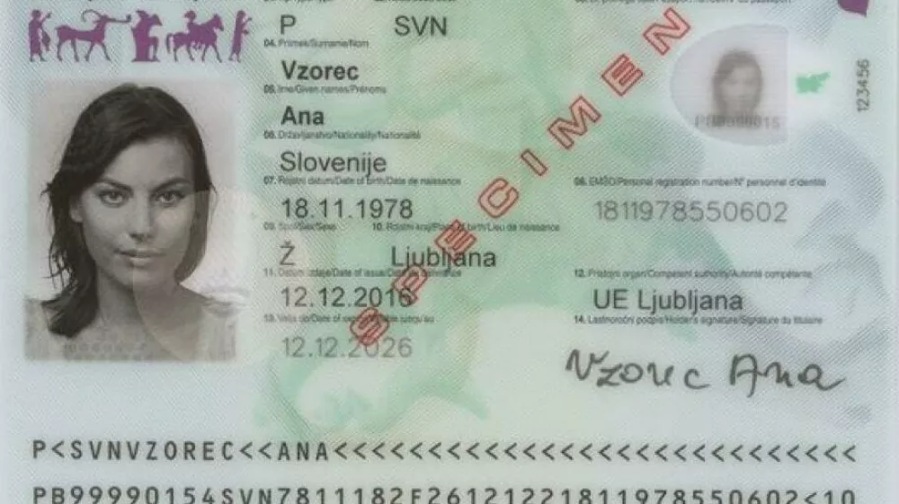 Prva stran potnega lista