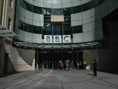 General view of Broadcasting House, the BBC headquarters in Central London, as the broadcaster confirms Matt Brittin as the new Director General. The former Google boss will replace Tim Davie, who resigned following the controversy surrounding the edited Trump speech in BBC's Panorama programme.