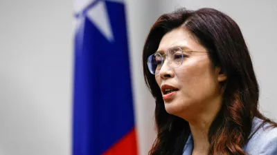 Kuomintang (KMT) Chairperson Cheng Li-wun speaks to the media ahead of her trip to China, in Taipei, Taiwan March 30, 2026. REUTERS/Ann Wang