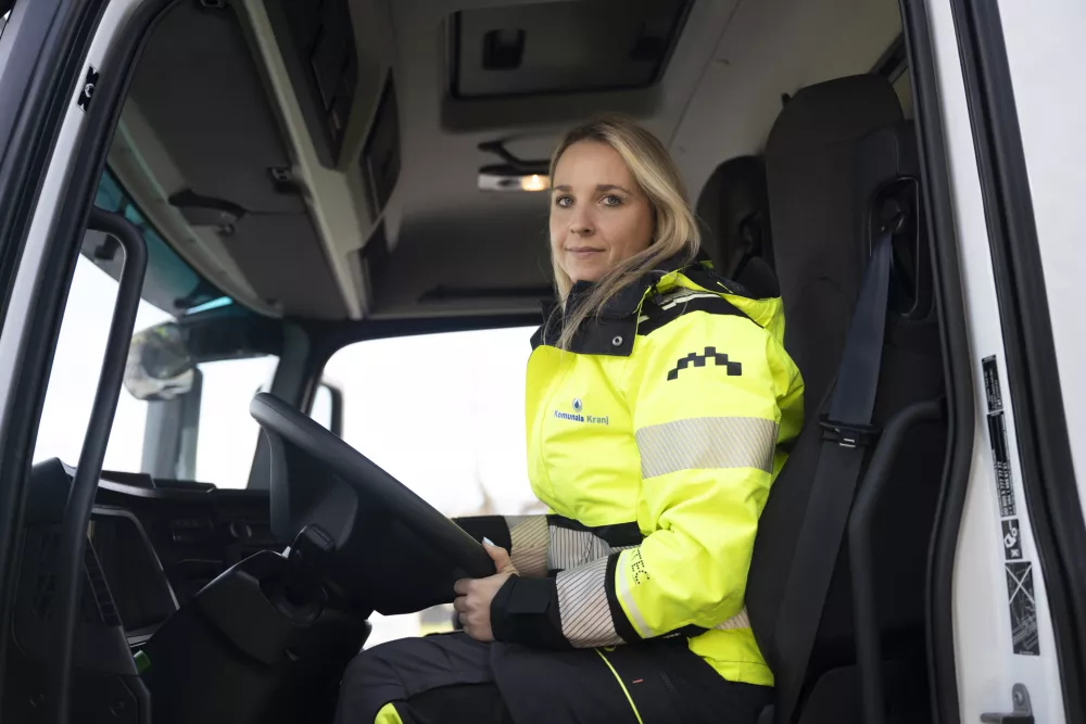 Komunal KranjSmetarji31.03.25 - Delovanje novega naprednega smetarskega vozila Komunale KranjFoto: Nik Erik Neubauer 