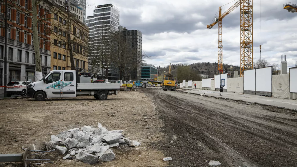 31.3.2026 - Masarykova cesta prenova - gradbi&scaron;če - potni&scaron;ki center EmonikaFoto: Luka Cjuha