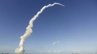 NASA's Artemis II mission to fly by the moon, comprising of the Space Launch System (SLS) rocket with the Orion crew capsule, soars into the sky from the Kennedy Space Center in Cape Canaveral, Florida, U.S., April 1, 2026. REUTERS/Joe Skipper