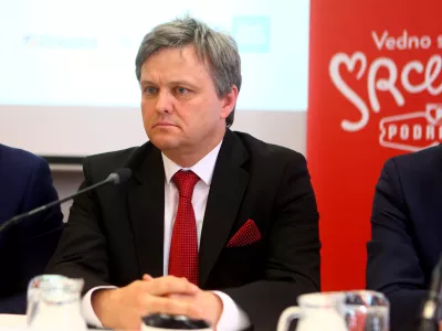 predsednik uprave Podravka Zvonimir Mr&scaron;ić - 21.04.2015 - Hrva&scaron;ka Podravka je kupila Žito - prodaja 51,55 odstotka prehrambene družbe ŽITO v vi&scaron;ini 180,10 evra za delnico - hrva&scaron;ko podjetje Podravka je postal novi lastnik enega največjih slovenskih živilskih podjetij ŽITO - prodaja državnega premoženja - //FOTO: Bojan Velikonja