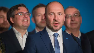 Ljubljana, DZ.Volitve v drzavni zbor 2026.Izjava predstavnikov skupne liste strank Nova Slovenija, Slovenska ljudska stranka in Fokus Marka Lotrica v medijskem srediscu.Predsednik NSi Jernej Vrtovec.