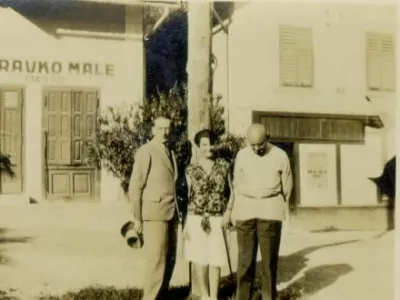 Oton_Zupančič, Niča in Izidor Cankar na Bledu leta 1928 / Foto: Wikipedija