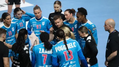 - Žiga Novak, trener,- 21.02.2026. - Rokomet, Liga prvakinj, Krim OTP group Mercator - Brest.//FOTO: Bojan Velikonja