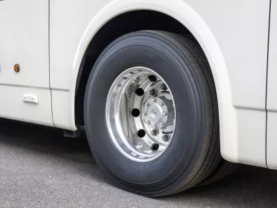 large bus tyre.
