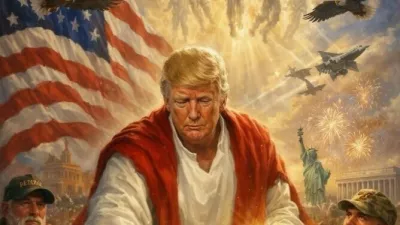 Donald Trump kot Jezus Kristus