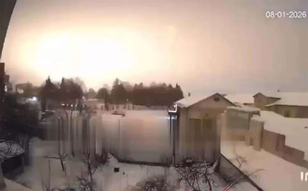 Detonacija ore&scaron;nika v Ukrajini začetku tega leta. / Foto: Profimedia