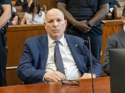 Harvey Weinstein appears in Manhattan criminal court, Tuesday, April 14, 2026, in New York. (Steven Hirsch/New York Post via AP, Pool)