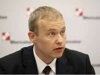 predsednik NS Mercator Matej Lahovnik - Nadzorni svet (NS) Mercator - izjava glede izbora novega predsednika uprave Mercatorja//FOTO: Jaka Gasar