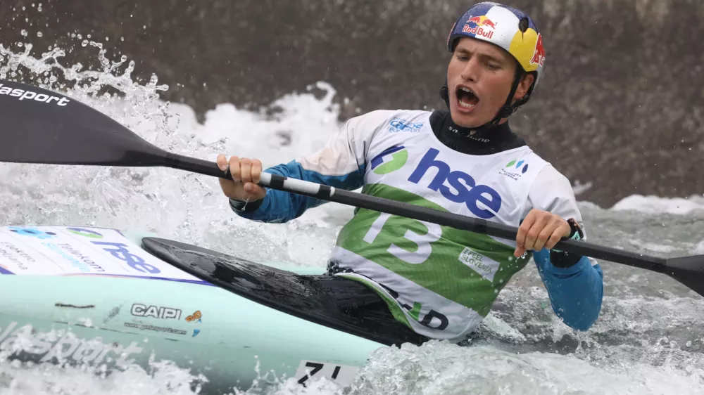 Žiga Lin Hočevar30.8.2025 - Svetovni pokal v slalomu na divjih vodah TacenFoto: Luka Cjuha