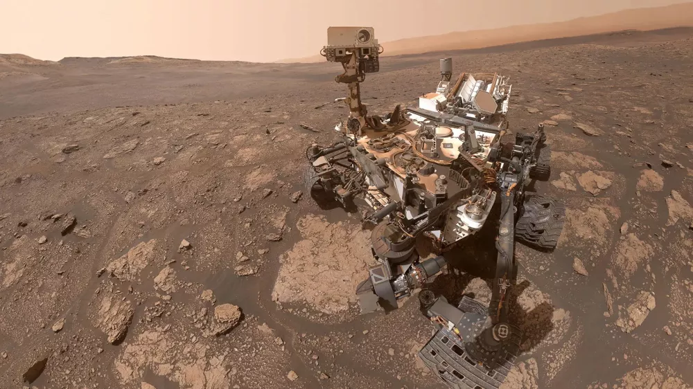 NASA?s Curiosity Mars rover took this selfie at a location nicknamed ?Mary Anning? after a 19th-century English palaeontologist in this image released by the U.S. space agency on Nov 12, 2020. Curiosity snagged three samples of drilled rock at this site on its way out of the Glen Torridon region, which scientists believe preserves an ancient habitable environment. NASA/JPL-Caltech/MSSS/Handout via REUTERS  THIS IMAGE HAS BEEN SUPPLIED BY A THIRD PARTY.
