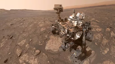 NASA?s Curiosity Mars rover took this selfie at a location nicknamed ?Mary Anning? after a 19th-century English palaeontologist in this image released by the U.S. space agency on Nov 12, 2020. Curiosity snagged three samples of drilled rock at this site on its way out of the Glen Torridon region, which scientists believe preserves an ancient habitable environment. NASA/JPL-Caltech/MSSS/Handout via REUTERS  THIS IMAGE HAS BEEN SUPPLIED BY A THIRD PARTY.