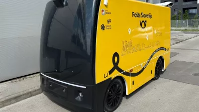 Pošto bo v sredo prvič dostavilo robotsko vozilo. Foto: Pošta Slovenije