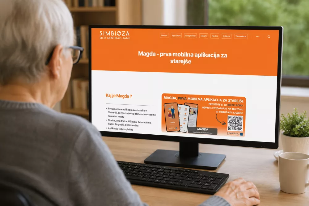  Nova spletna platforma Magda služi kot podalj&scaron;ek mobilni aplikaciji. Foto: Simbioza