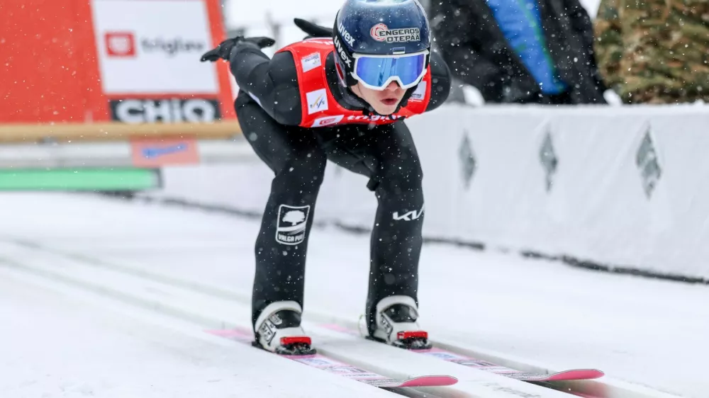 Artti AIGRO, EST, bib number 38, Training, Action Photo, Men's Flying Hill HS240 Qualification at Viessmann FIS Ski Jumping World Cup 2025-26 in Planica, Slovenia, 2026-03-26, Photo Credit: action press Julia PiatkowskaViessmann FIS Ski Jumping World Cup 2025-26 in Planica, Slovenia - 26 Mar 2026,Image: 1086371161, License: Rights-managed, Restrictions:, Model Release: no 