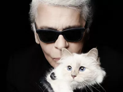 Karl Lagerfeld in mačka Choupette