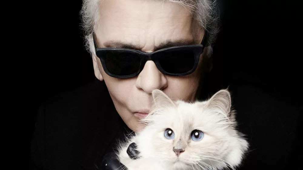 Karl Lagerfeld in mačka Choupette