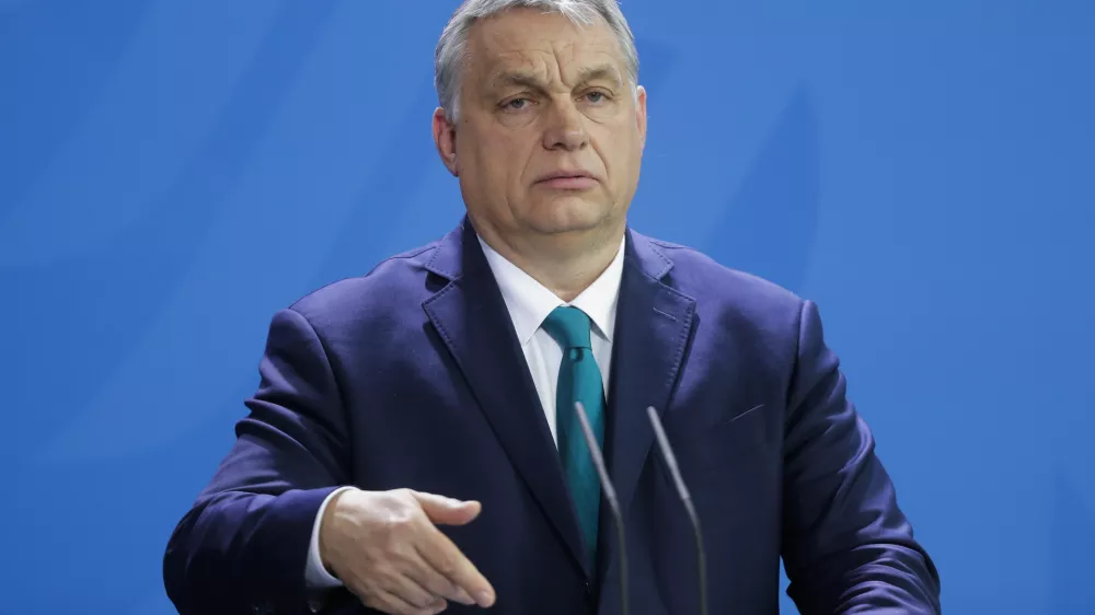 FILE - Hungary's Prime Minister Victor Orban briefs the media in Berlin, Germany, Monday, Feb. 10, 2020. After Russia launched its war against Ukraine in Feb. 2022, Sweden and Finland dropped their longstanding military neutrality and quickly signaled their intentions to join the NATO military alliance. While Turkish President Recep Tayyip Erdogan has repeatedly raised specific objections to the countries &mdash; especially Sweden &mdash; joining NATO, Hungary's populist Prime Minister Viktor Orban has long signaled that his country supports expanding the alliance, and has made repeated promises that the parliament in Budapest would soon vote to ratify. (AP Photo/Markus Schreiber, File)
