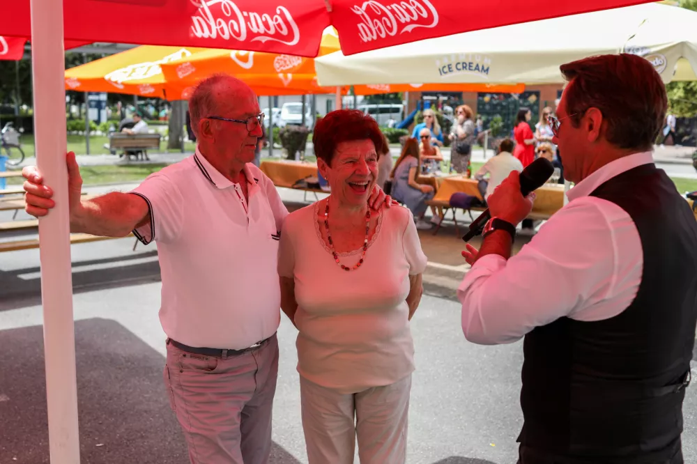 Dogodka sta se tudi letos udeležila tudi Antonija in Franjo Žučko iz Velenja, ki sta lani ob koncu marca praznovala 60. obletnico svoje zakonske zveze. / Foto: Bojan Velikonja