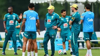 Soccer Football - FIFA World Cup 2026 - Brazil Training - Columbia Park Training Facility, Morristown, New Jersey, U.S. - June 10, 2026 Brazil coach Carlo Ancelotti during training IMAGN IMAGES via Reuters/Caean Couto