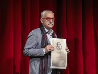 prejemnik nagrade ZDUS &raquo;Marija Vera&laquo; za življenjsko delo igralec Vladimir Jurc - 27.03.2019 - 49. Teden slovenske drame - podelitev priznanj Združenja dramskih umetnikov Slovenije (ZDUS) in prva tekmovalna predstava drame Ivana Cankarja Ob zori, režiserja Žige Divjaka //FOTO: Jaka Gasar