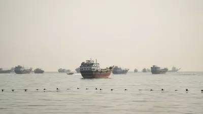 Vessels are anchored in the Strait of Hormuz, as seen from Musandam, Oman, June 10, 2026. REUTERS/Stringer   TPX IMAGES OF THE DAY